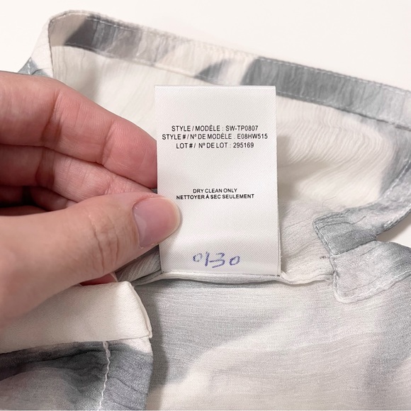 Helmut Lang Mars Print Silk Blouse Size P / XS / US 2 - Picture 6 of 12